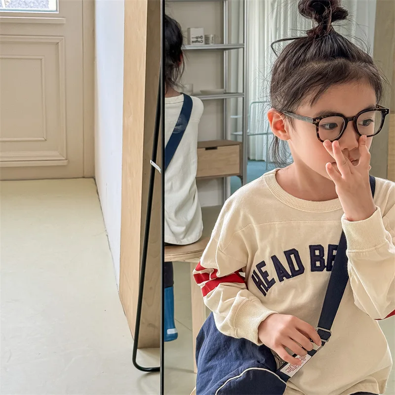 2025 Autumn New Children Long Sleeve T Shirts Boys Girls Letter Embroidery Cotton Tops Kids Casual Sweatshirt Bottoming Shirt 13 S604bace8aa3445b4bdcb451fcd2cf2f9T