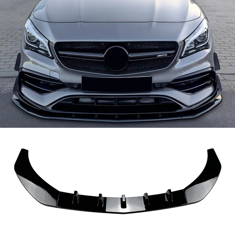 

Front Bumper Lip Spoiler Diffuser Splitters Body Kit Guard Trim For Mercedes-Benz CLA-Class C117 CLA200 260 CLA45 AMG 2016-2019