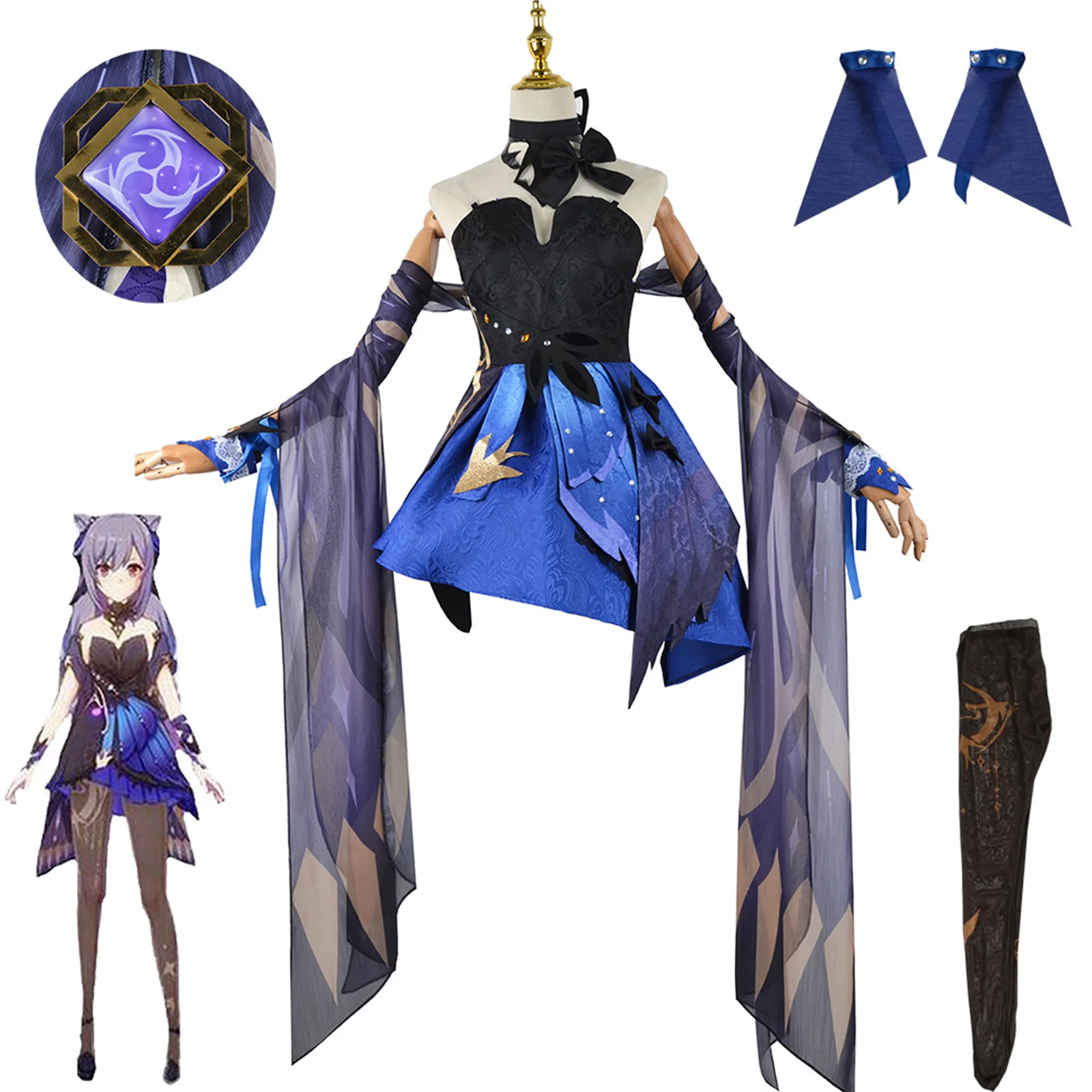 Game Genshin Impact Keqing Anime New Skin Game Suit Gorgeous Sexy Ke Qing Dress Socks Purple Wig Outfits Comic Con Halloween
Game Genshin Impact Keqing Anime New Skin Game Suit Gorgeous Sexy Ke Qing Dress Socks Purple Wig Outfits Comic Con Halloween