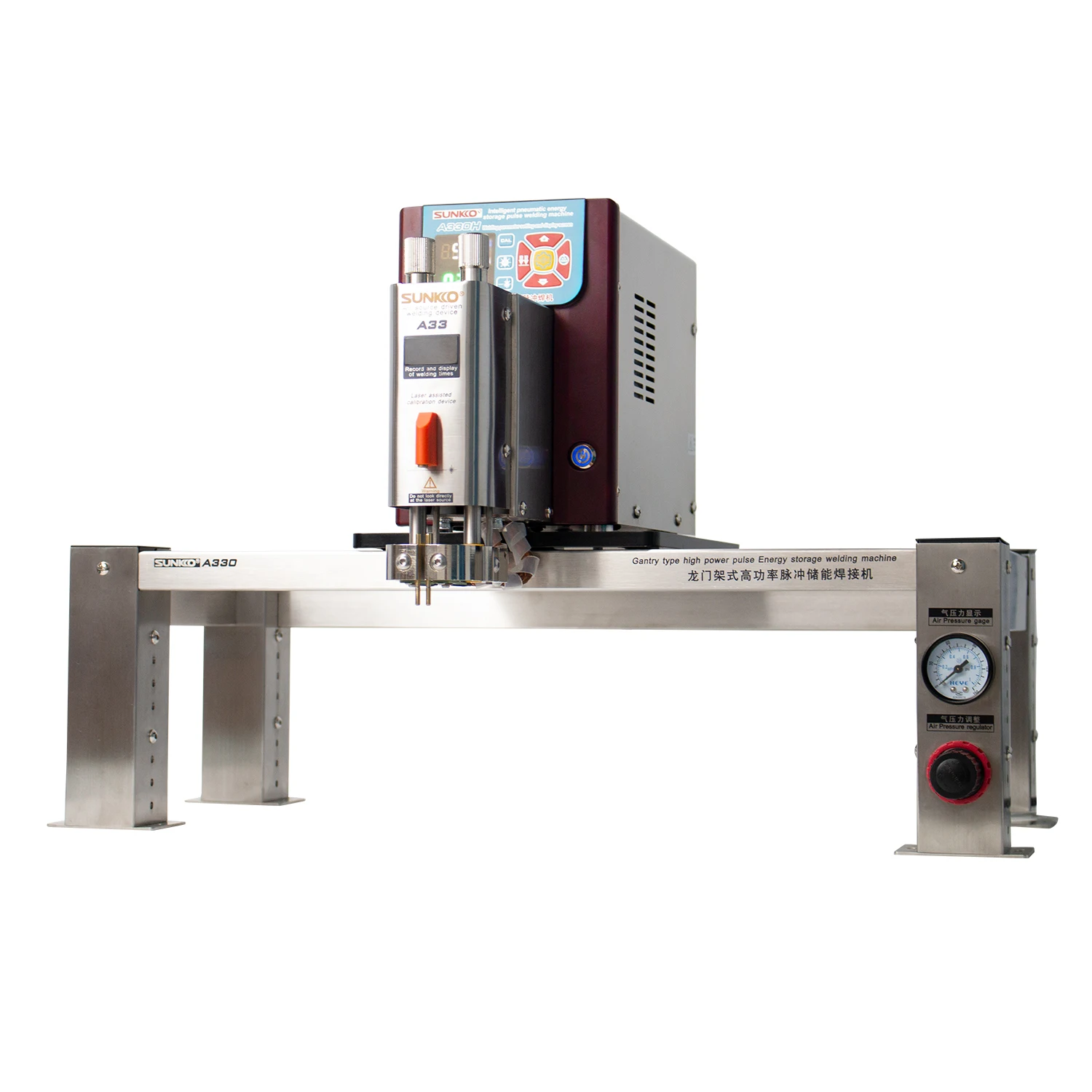 SUNKKO A330H pneumatic energy storage battery spot welding machine for 18650 21700 32650 battery lithium iron phosphate battery
SUNKKO A330H pneumatic energy storage battery spot welding machine for 18650 21700 32650 battery lithium iron phosphate battery