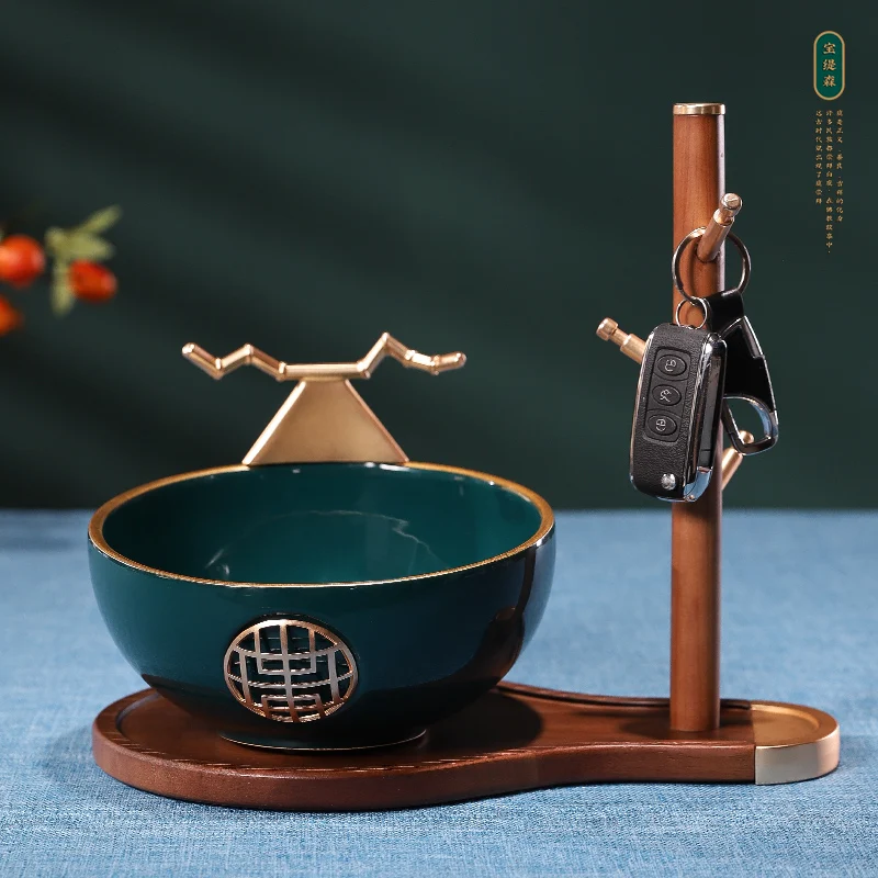Home entrance key storage ornaments solid wood hanger new Chinese home accessories shoe cabinet coffee table desktop tray
Home entrance key storage ornaments solid wood hanger new Chinese home accessories shoe cabinet coffee table desktop tray