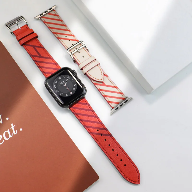 Кожаный ремешок для Apple watch band 44 мм 45 мм 42 мм 41 мм 40 мм 38 мм, аксессуары для браслета iWatch series 3 4 5 6 SE 7
Кожаный ремешок для Apple watch band 44 мм 45 мм 42 мм 41 мм 40 мм 38 мм, аксессуары для браслета iWatch series 3 4 5 6 SE 7