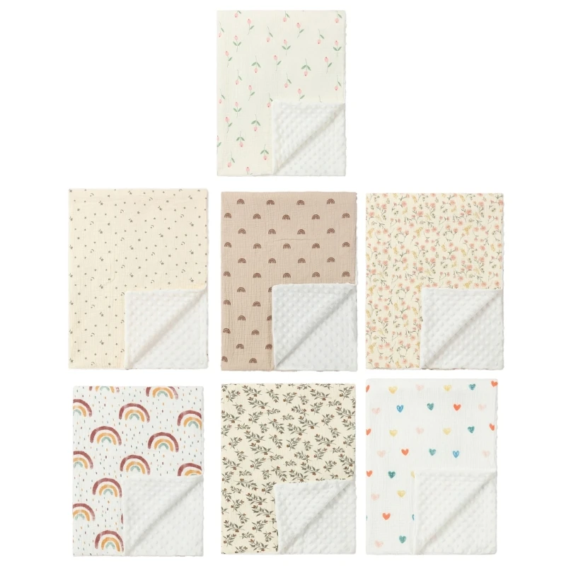 

Versatile Baby Blanket with Dotted Backing Stylish Newborn Blanket Nursery Addition Must Have for Infants Boys Girls