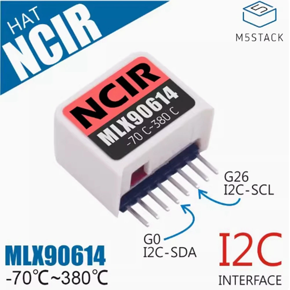 Инфракрасный датчик температуры M5Stack NCIR MLX90614, Инфракрасный Тепловизор для сбора температуры человеческого тела
Инфракрасный датчик температуры M5Stack NCIR MLX90614, Инфракрасный Тепловизор для сбора температуры человеческого тела