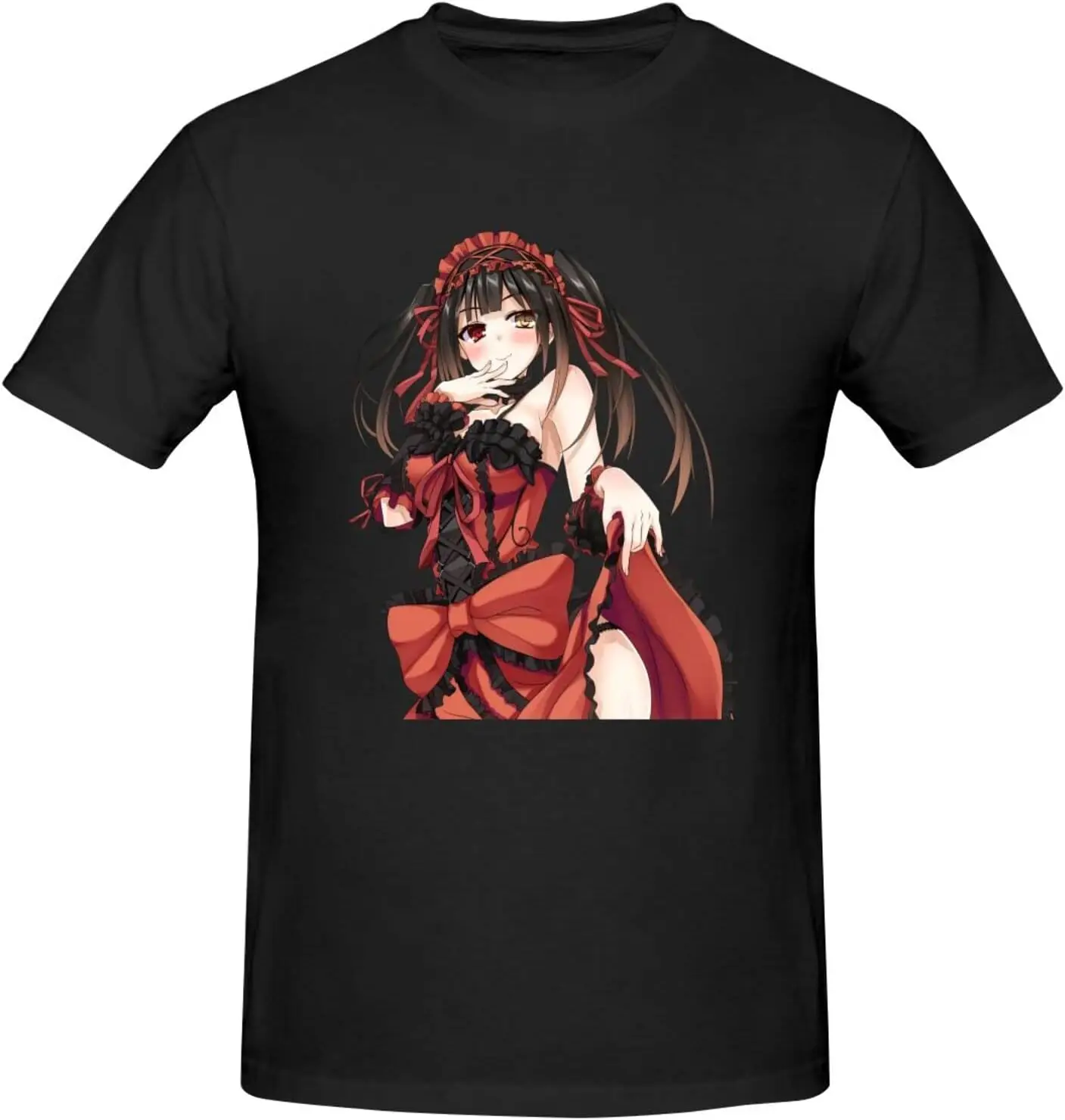 Date A Live Tokisaki Kurumi Men's T-Shirts Cotton Short Sleeve Crew Neck Fashion Graphic Print Tees Black
Date A Live Tokisaki Kurumi Men's T-Shirts Cotton Short Sleeve Crew Neck Fashion Graphic Print Tees Black