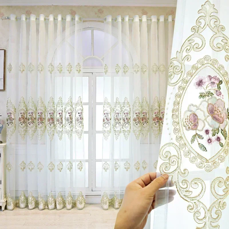 

20190-XZ-Hummingbird Printed Curtains Drape Sheer Tulle Home Decoration Living Room Bedroom Cortinas Chiffon Window