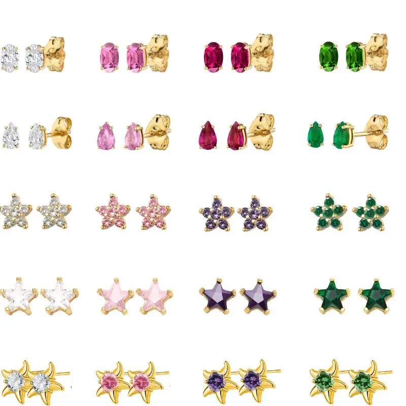 925 Sterling Silver Needle Mini Colorful Star Water Drop Stud Earrings for Women INS Style Light Luxury Gold Earrings Jewelry
925 Sterling Silver Needle Mini Colorful Star Water Drop Stud Earrings for Women INS Style Light Luxury Gold Earrings Jewelry