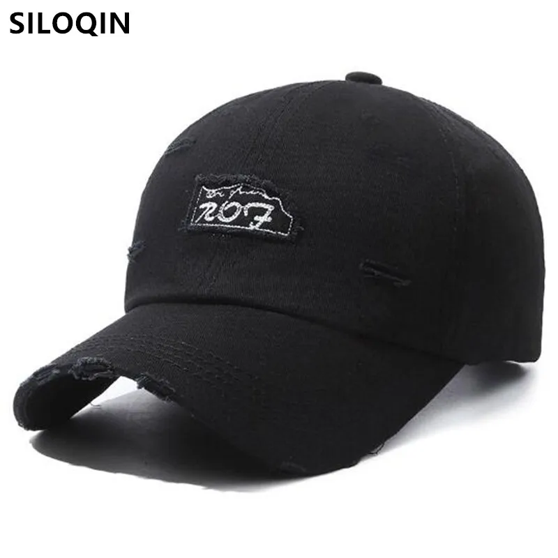 

Snapback Cap Spring Women's Hats Washed Cotton Baseball Cap Personality Retro Broken Hole Party Hat Camping Fishing Caps For Men