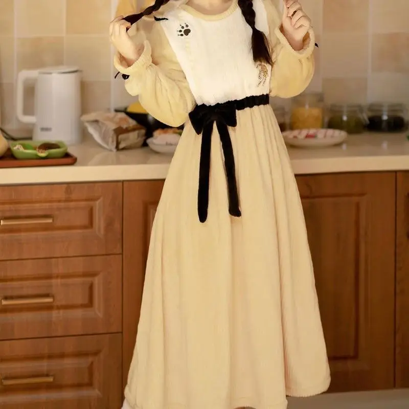 

[shanjun] Pajamas with Han Element Warm Embroidery Chinese Style Lolita Dress Ancient Winter Style Kawaii Maid Dress