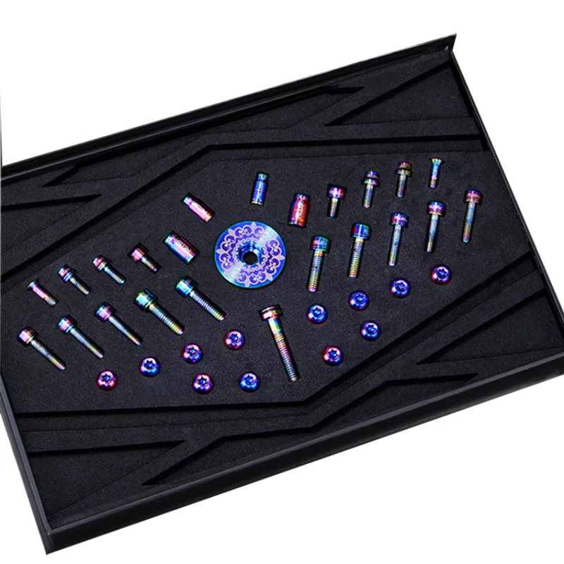 36pcs set Titanium TC4 Bicycle Screws Bolts Sets For Mountain Bike MTB Stem Derailleur System Bicycle Brake Bolt
36pcs set Titanium TC4 Bicycle Screws Bolts Sets For Mountain Bike MTB Stem Derailleur System Bicycle Brake Bolt