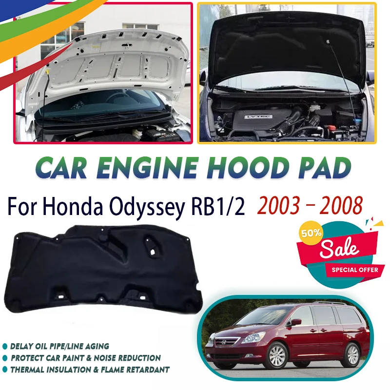 Car Engine Hood Pads For Honda Odyssey RB1 RB2 2003 2004 2005 2006 2007 2008 Fireproof Sound Insulation Carpets Auto Accessories
Car Engine Hood Pads For Honda Odyssey RB1 RB2 2003 2004 2005 2006 2007 2008 Fireproof Sound Insulation Carpets Auto Accessories