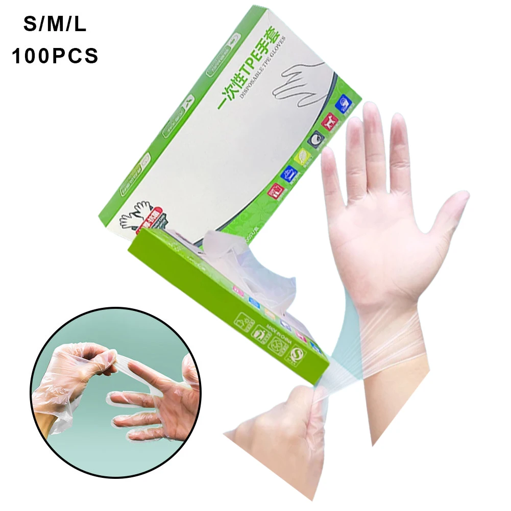 100PCS Transparent Thickened TPE Gloves Disposible One-time Gloves Food Grade Protective Film Glove Kitchenware Supplies
100PCS Transparent Thickened TPE Gloves Disposible One-time Gloves Food Grade Protective Film Glove Kitchenware Supplies