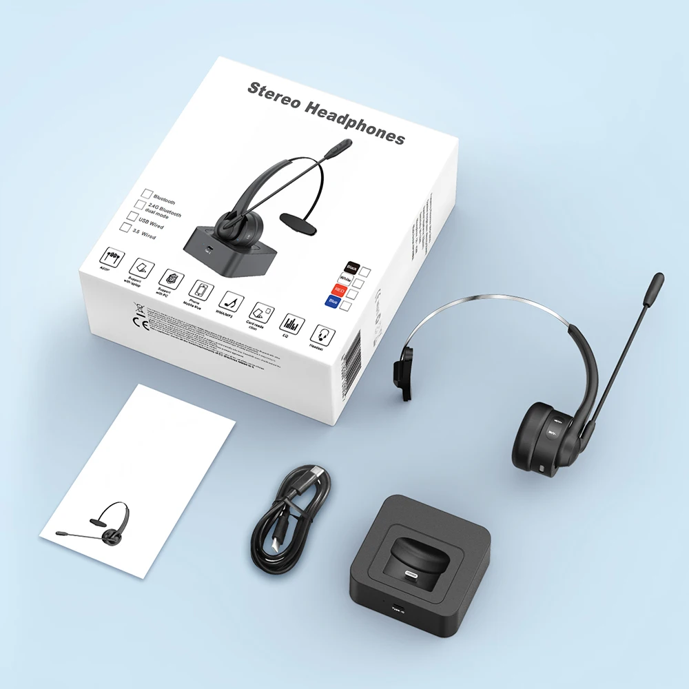 S605af9480deb401491368ab406592201b Bluetooth 5.4 Wireless Headset Adjustable Microphone Noise Canceling Headset Call Center Headset For Mobile Phones Wireless Char