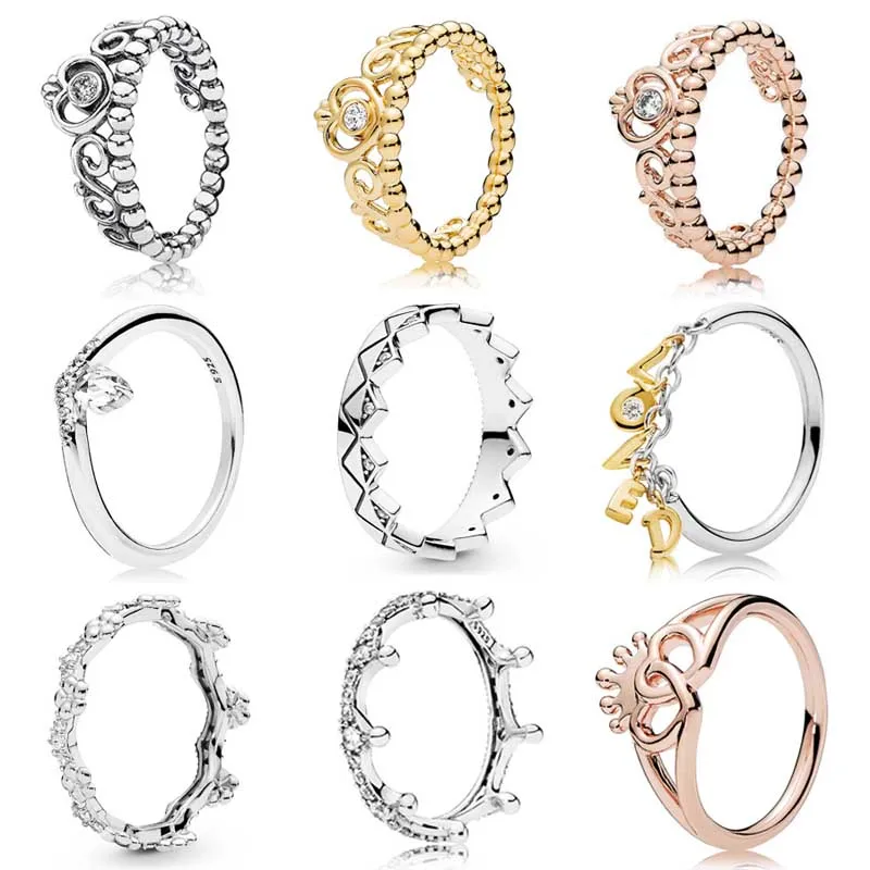 925 Sterling Silver Ring Princess Tiara Royal Crown With Crystal Rings For Women Wedding Party Fashion Jewelry
925 Sterling Silver Ring Princess Tiara Royal Crown With Crystal Rings For Women Wedding Party Fashion Jewelry