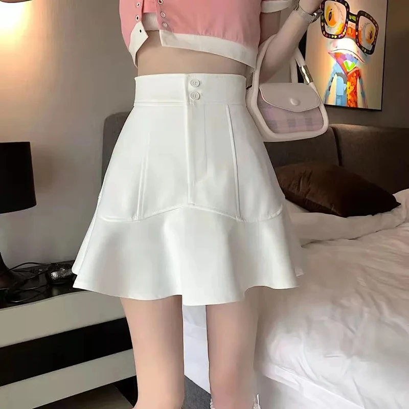 High Waist Women Skirts Summer Fashion Ruffles Preppy A Line Skirts Harajuku Streetwear Solid All Match Mini Fishtail Skirts
High Waist Women Skirts Summer Fashion Ruffles Preppy A Line Skirts Harajuku Streetwear Solid All Match Mini Fishtail Skirts