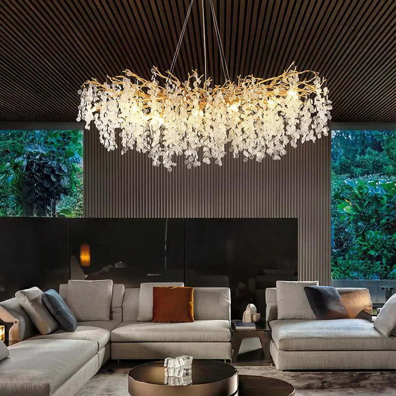 Modern Luxury Chandeliers Lighting Gold Hanging Lamp Crystal Glass Pendant Lamp for Living Room Dining Bedroom
Modern Luxury Chandeliers Lighting Gold Hanging Lamp Crystal Glass Pendant Lamp for Living Room Dining Bedroom