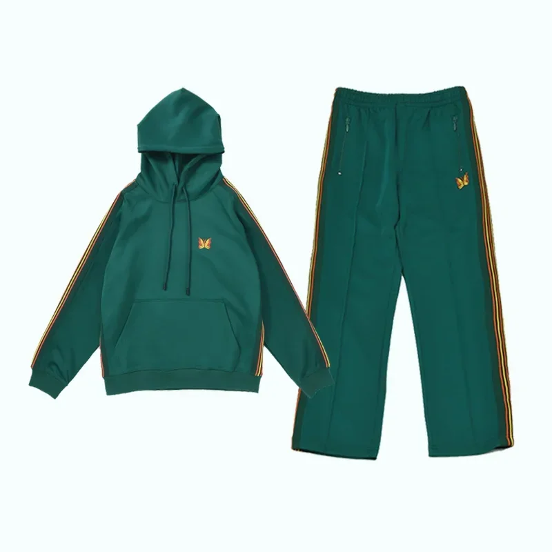 Casual Fashion Loose AWGE NEEDLES Hoodie Men Women High Quality Colorful Stripes Butterfly Embroidered Needles Hoodie Dark Green
Casual Fashion Loose AWGE NEEDLES Hoodie Men Women High Quality Colorful Stripes Butterfly Embroidered Needles Hoodie Dark Green