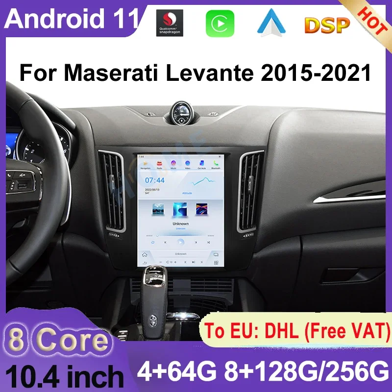 

Car Multimedia Video Player 10.4" Snapdragon For Maserati Levante 15-21 Tesla Style Screen Stereo Carplay Android Auto Radio GPS