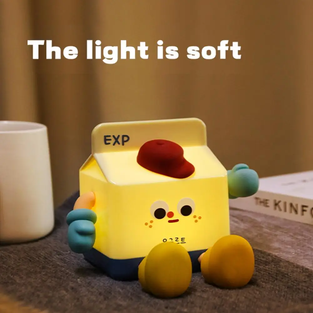 Cartoon Milk Box Night Light LED Silicone Touch Sensor USB Rechargeable Dimmable Sleeping Lamp Mobile Phone Holder Bedroom Decor 
Cartoon Milk Box Night Light LED Silicone Touch Sensor USB Rechargeable Dimmable Sleeping Lamp Mobile Phone Holder Bedroom Decor