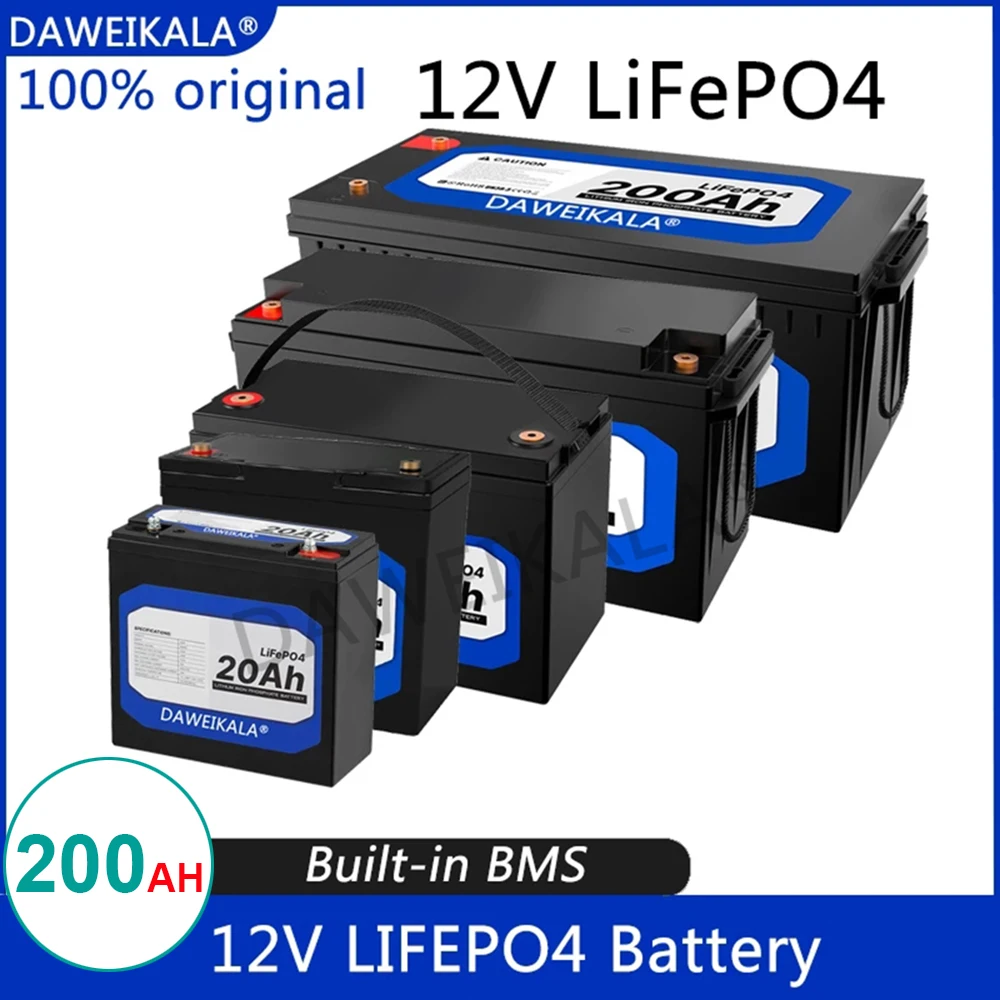 2023New 12V 20Ah 50Ah 100Ah 150Ah 200Ah LiFePo4 Battery Pack Lithium Iron Phosphate Batteries Built-in BMS for Solar Boat No Tax
2023New 12V 20Ah 50Ah 100Ah 150Ah 200Ah LiFePo4 Battery Pack Lithium Iron Phosphate Batteries Built-in BMS for Solar Boat No Tax