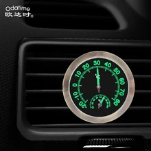 Odatime Mini Luminous Thermometer Hygrometer Car Interior Temperature and Humidity Home Room Thermo-hygrometer Measuring Tool