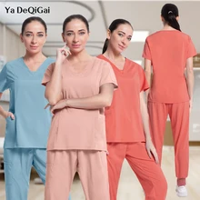 Wholesale High Quality Solid Color Nursing Scrubs Women Uniforms Elasticity Pet Clinic Nurse V-neck Medical Doctor Work Clothing
Wholesale High Quality Solid Color Nursing Scrubs Women Uniforms Elasticity Pet Clinic Nurse V-neck Medical Doctor Work Clothing