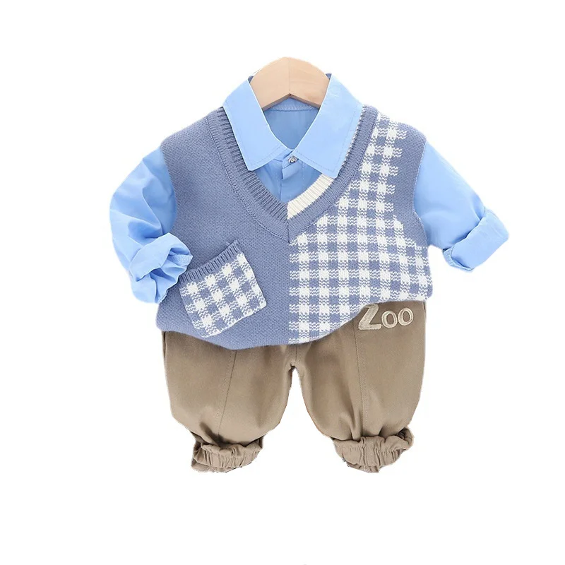 Autumn Kids Toddler Clothing Spring Children Cotton Clothes Baby Boys Girls Plaid Vest Shirt Pants 3Pcs/sets Infant Sportswear
Autumn Kids Toddler Clothing Spring Children Cotton Clothes Baby Boys Girls Plaid Vest Shirt Pants 3Pcs/sets Infant Sportswear