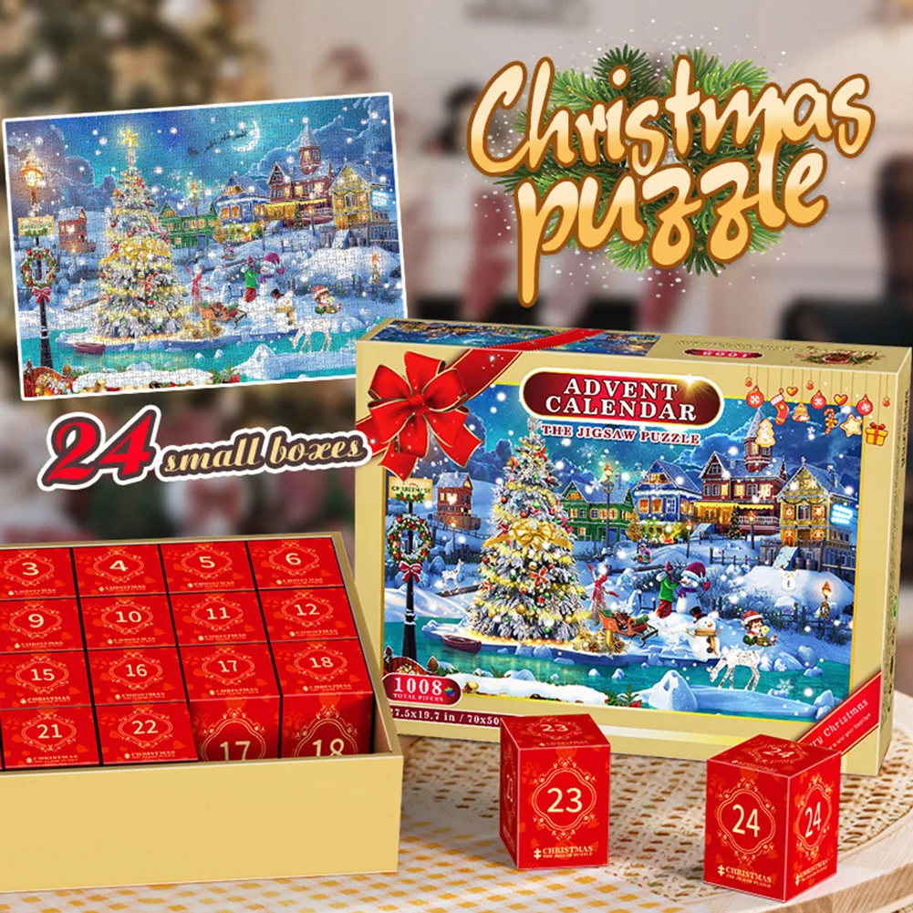 1 Box 1000-piece 2023 Christmas Exciting Advent Calendar Puzzles Christmas Gift Family Party Puzzle Game 288mmx217mmx67mm
1 Box 1000-piece 2023 Christmas Exciting Advent Calendar Puzzles Christmas Gift Family Party Puzzle Game 288mmx217mmx67mm
