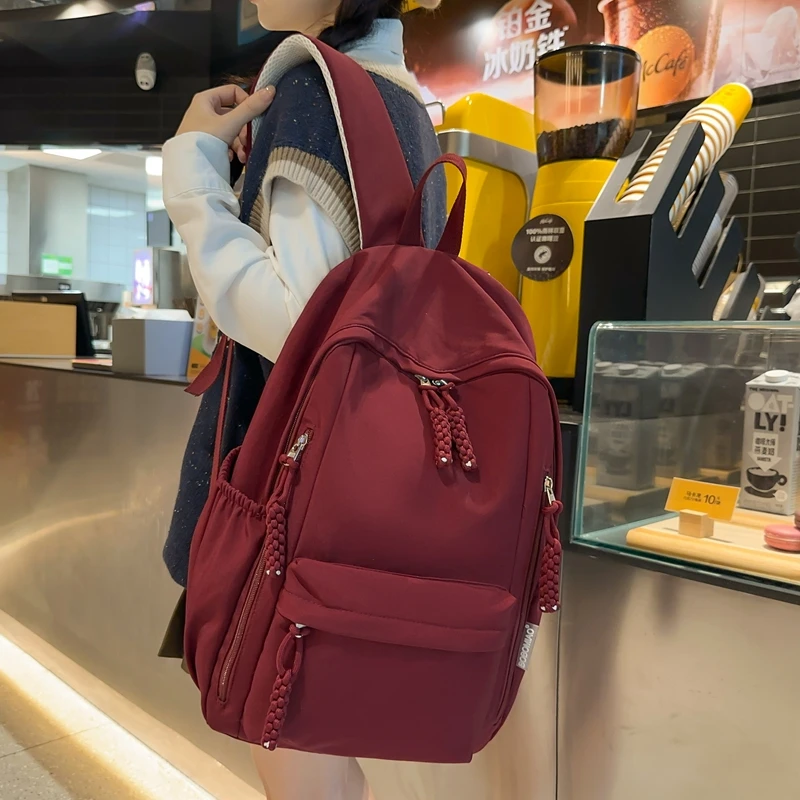 

JOYPESSIE Hot Fashion Waterproof Teenager Schoolbag for Boy Girl Nylon High School Bagpack Women Backpack Trendy Laptop Mochila