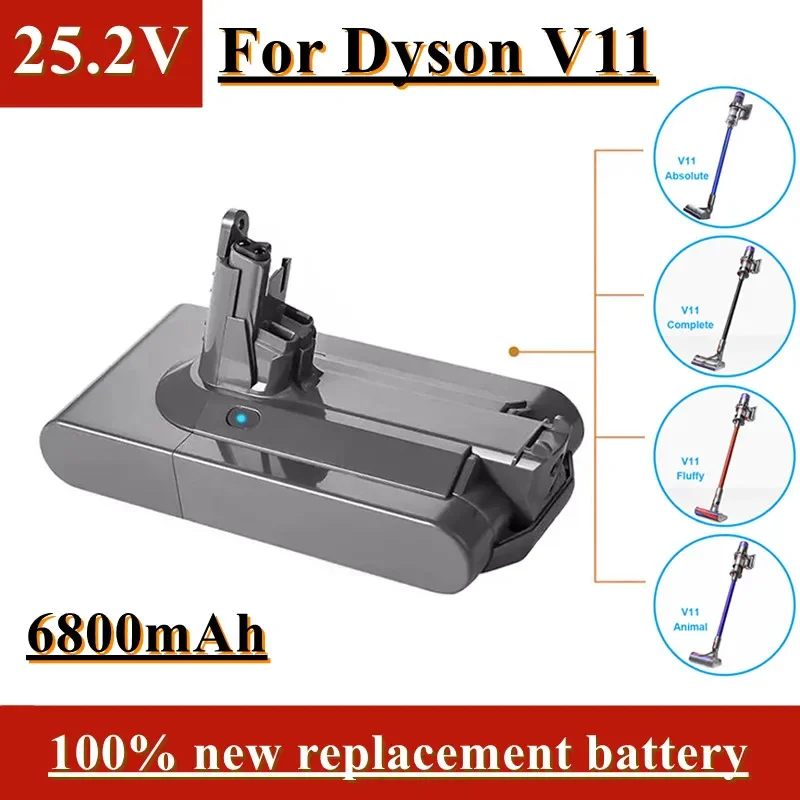 25.2V vacuum cleaner rechargeable battery, Dyson V11,6800mAh~12800mAh, applicable to Dyson V11 Absolute, Dyson V11 Pluizige, etc
25.2V vacuum cleaner rechargeable battery, Dyson V11,6800mAh~12800mAh, applicable to Dyson V11 Absolute, Dyson V11 Pluizige, etc