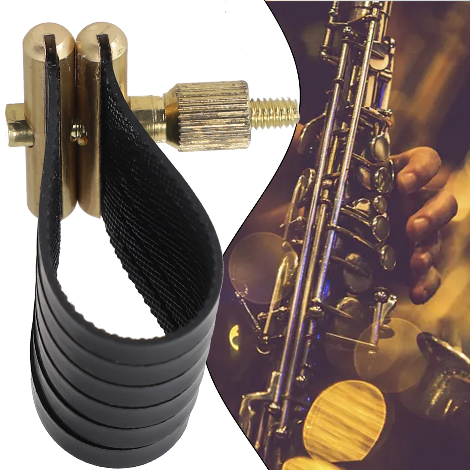 1pc Saxophone Mouthpiece Alto/Tenor/Soprano Saxophone Ligature Lightweight Portable Black,Red PVC Music Instruments Accessories
1pc Saxophone Mouthpiece Alto/Tenor/Soprano Saxophone Ligature Lightweight Portable Black,Red PVC Music Instruments Accessories