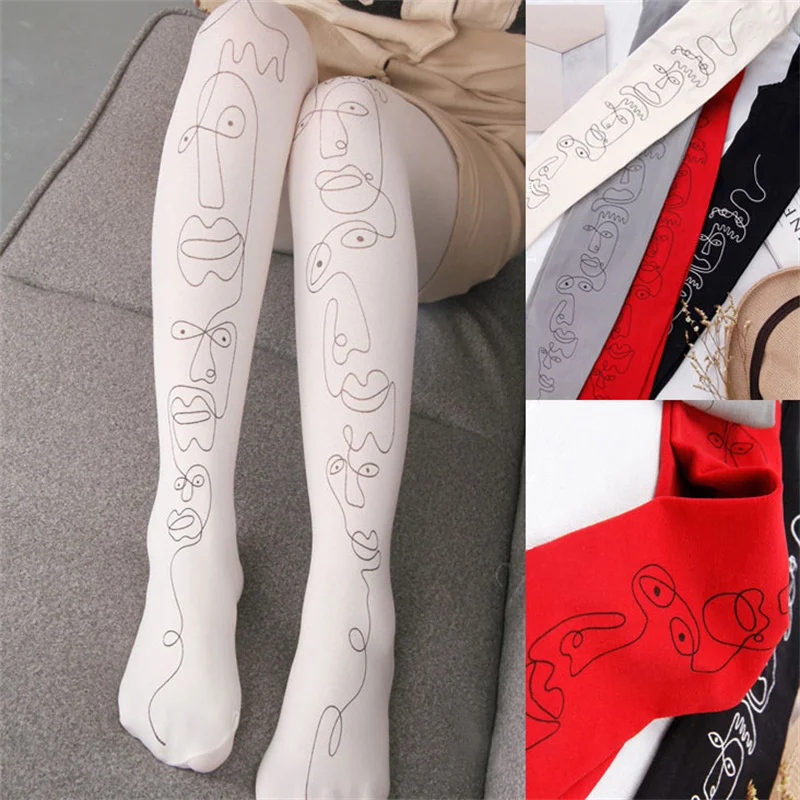 Abstract Hand-painted Art Pattern Printed Pantyhose Japanese Punk Personality Leggings Silk Stockings Fashion Stockings Women
Abstract Hand-painted Art Pattern Printed Pantyhose Japanese Punk Personality Leggings Silk Stockings Fashion Stockings Women