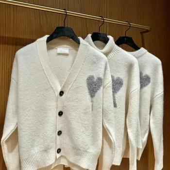 Explore o Estilo de Rua Japonês com a Jaqueta Bomber Plissada MI TEMPIO 8 Autumn Winter 2023 Korean Fashion Men And Women V-neck Button Cardigan Sweater Oversized Cardigan For Both Men And Women