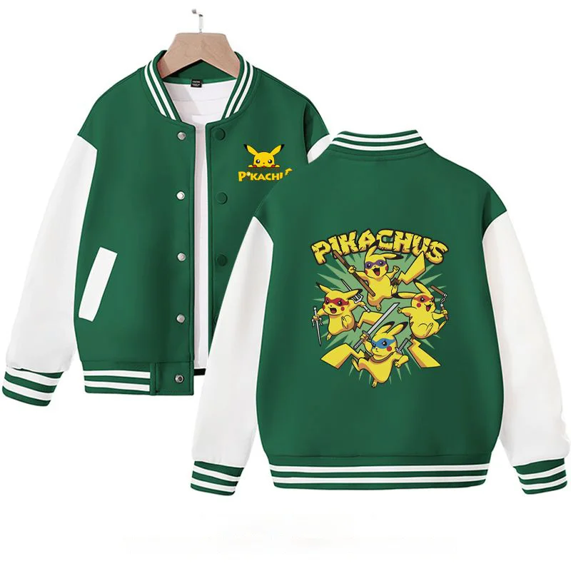 Pokemon Pikachu Cartoon Children's Jacket Japanese Anime Spring and Autumn New Casual Sports Baseball Uniform Collar Girl Gift
Pokemon Pikachu Cartoon Children's Jacket Japanese Anime Spring and Autumn New Casual Sports Baseball Uniform Collar Girl Gift