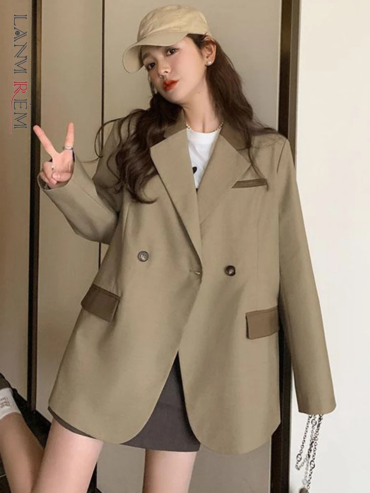 LANMREM Vintage Contrast Color Blazers Women Notched Collar Double Breasted Coat Fashion 2023 Autumn New Clothing 2AA1545
LANMREM Vintage Contrast Color Blazers Women Notched Collar Double Breasted Coat Fashion 2023 Autumn New Clothing 2AA1545
