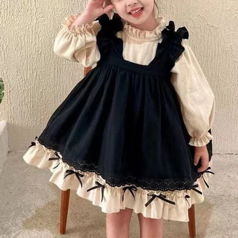 Spring Autumn Bowknot Harajuku Kawaii Girls Party Dress Sweet Patchwork Kids Princess Dress Long Sleeve Cute Vestidos De Fiesta
Spring Autumn Bowknot Harajuku Kawaii Girls Party Dress Sweet Patchwork Kids Princess Dress Long Sleeve Cute Vestidos De Fiesta