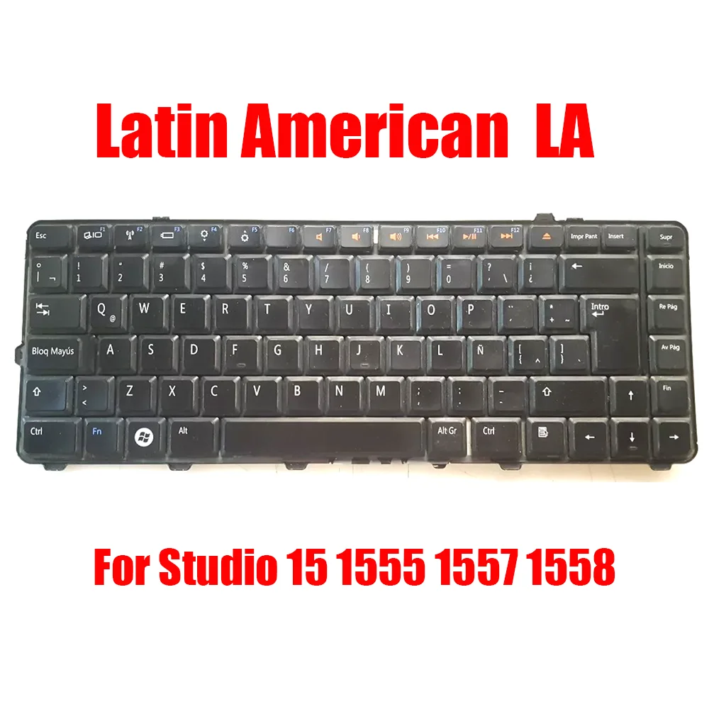 

Laptop Keyboard For DELL For Studio 15 1555 1557 1558 9J.N0H82.L1E 0C565K C565K Latin American LA Black New