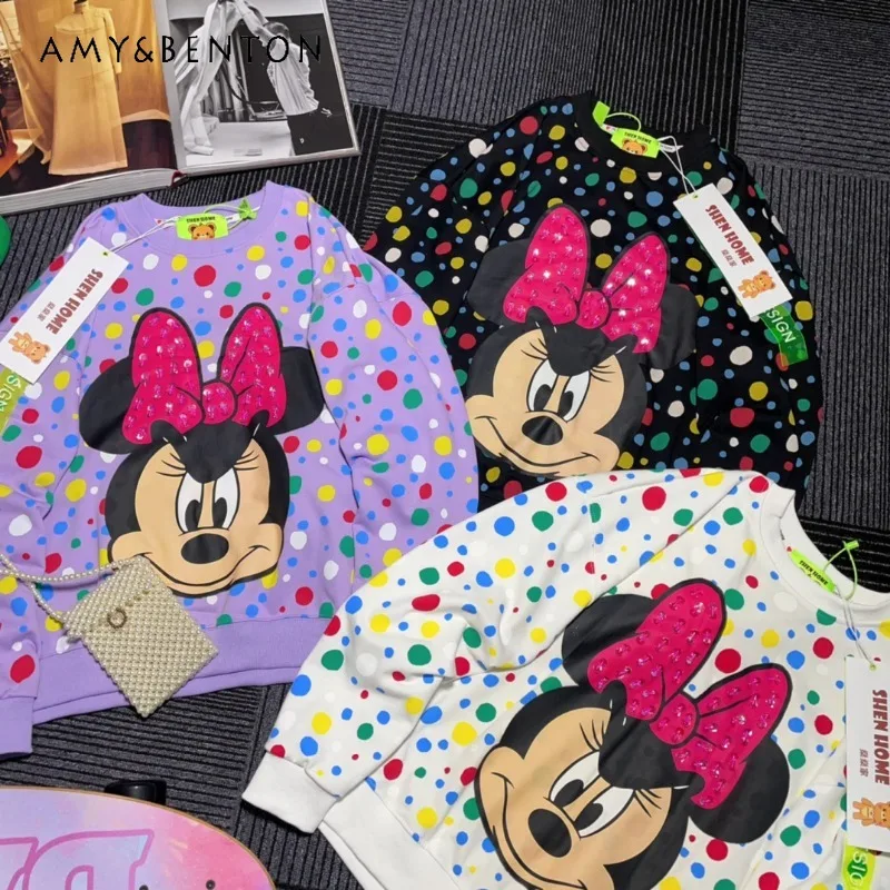 Potdemiel New Design Sweatshirts Color Polka Dot Cartoon Casual Loose Beaded Printed Pullovers Hoodies Kawaii Clothes For Women
Potdemiel New Design Sweatshirts Color Polka Dot Cartoon Casual Loose Beaded Printed Pullovers Hoodies Kawaii Clothes For Women