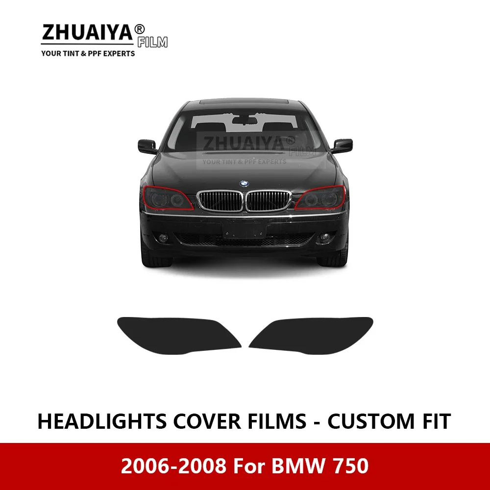 

Для BMW 750 2006-2008 Автомобильная внешняя фара против царапин PPF предварительно отрезанная Защитная пленка для ремонта автомобильные наклейки аксессуары