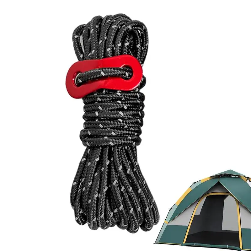 

Survival Rope Reflective Tent With Aluminum Guylines Adjuster Tent Tie Downs Tent Cords Hiking Rope Tent Accessories For Camping