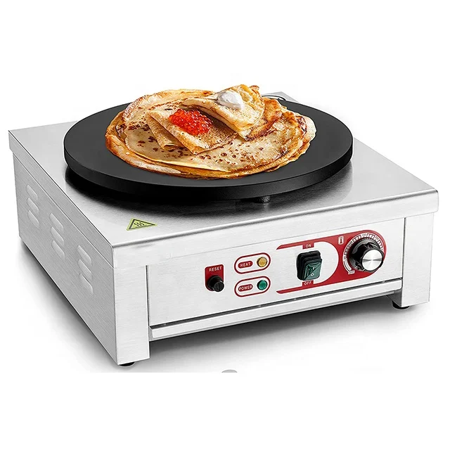 electric crepe maker with Diameter 400 mm Non-Stick Crepe Plate, 50-300 C Infinitely Adjustable Electric Crepe Maker
electric crepe maker with Diameter 400 mm Non-Stick Crepe Plate, 50-300 C Infinitely Adjustable Electric Crepe Maker