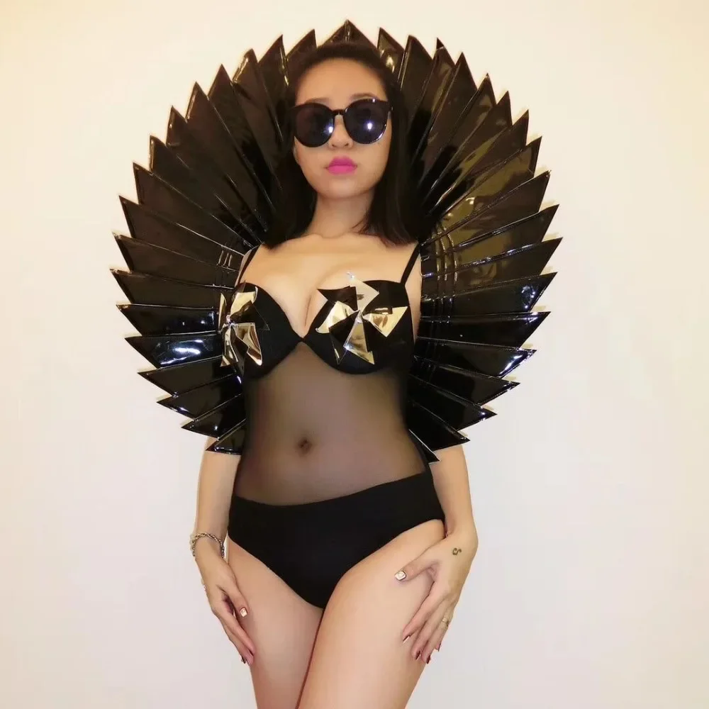 Women Stage Wear Nightclub Bar Party Models Catwalk Performance Costumes Silver Black Red Reflective Wing Backplane Accessories
Women Stage Wear Nightclub Bar Party Models Catwalk Performance Costumes Silver Black Red Reflective Wing Backplane Accessories