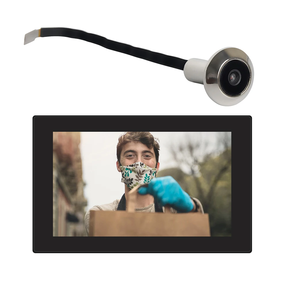 4.3inch Outdoor Door Bell Camera Anti-theft Visual Doorbell IR Night Vision Electronic Peephole Viewer for House Security
4.3inch Outdoor Door Bell Camera Anti-theft Visual Doorbell IR Night Vision Electronic Peephole Viewer for House Security