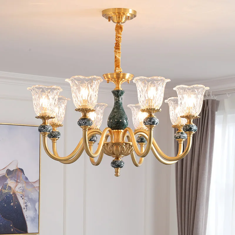 All-copper Living Room Chandelier Is Light, Luxurious Modern Simple Retro Atmosphere Ceramic Glass Dining Room Bedroom Lamps.
All-copper Living Room Chandelier Is Light, Luxurious Modern Simple Retro Atmosphere Ceramic Glass Dining Room Bedroom Lamps.