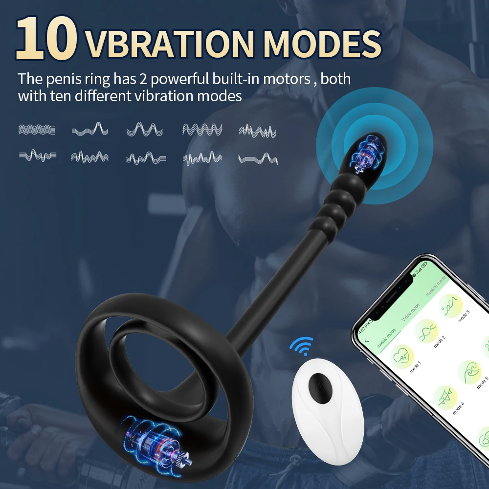 APP Bluetooth Prostate Vibrator Testicle Massage Anal Butt Plug Cock Penis Ring Male Masturbator Cocking Sex Toy for Men Sextoy APP Bluetooth Prostate Vibrator Testicle Massage Anal Butt Plug Cock Penis Ring Male Masturbator Cocking Sex Toy for Men Sextoy
