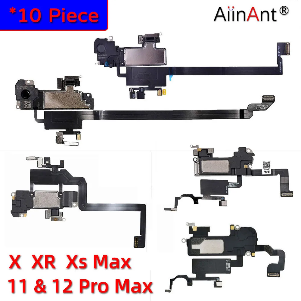 

10 Piece Ear Earpiece Speaker Flex Cable For iPhone X Xs 11 12 Pro Max XR Mini Proximity Sensor Sound Flex Spare Parts Wholesale