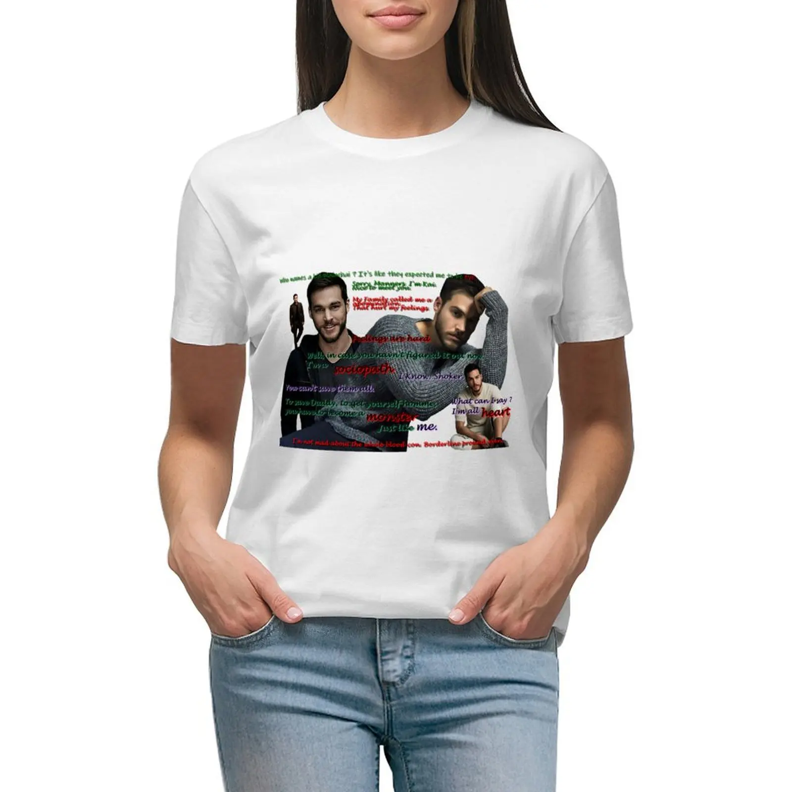 Chris Wood - Kai Parker quotes T-shirt summer top Aesthetic clothing funny workout shirts for Women
Chris Wood - Kai Parker quotes T-shirt summer top Aesthetic clothing funny workout shirts for Women