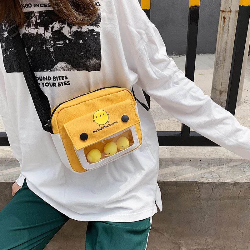 Прозрачная сумка через плечо в японском стиле Харадзюку
Прозрачная сумка через плечо в японском стиле Харадзюку