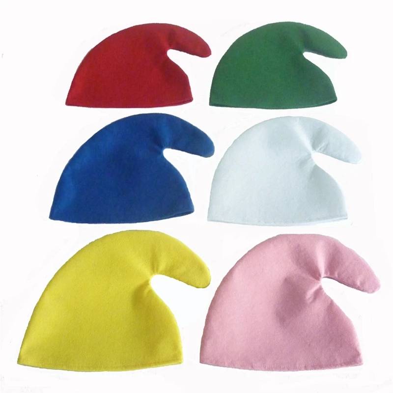 

B2EB Simple Elves Hat Christmas Hat Keep Warm Festival Costume Cosplay Show Props Multi-color Hats Xmas Headwear Decorations