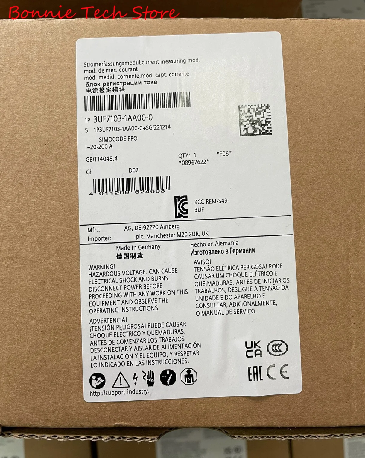 3UF7103-1AA00-0 for Siemens Current measuring module
3UF7103-1AA00-0 for Siemens Current measuring module